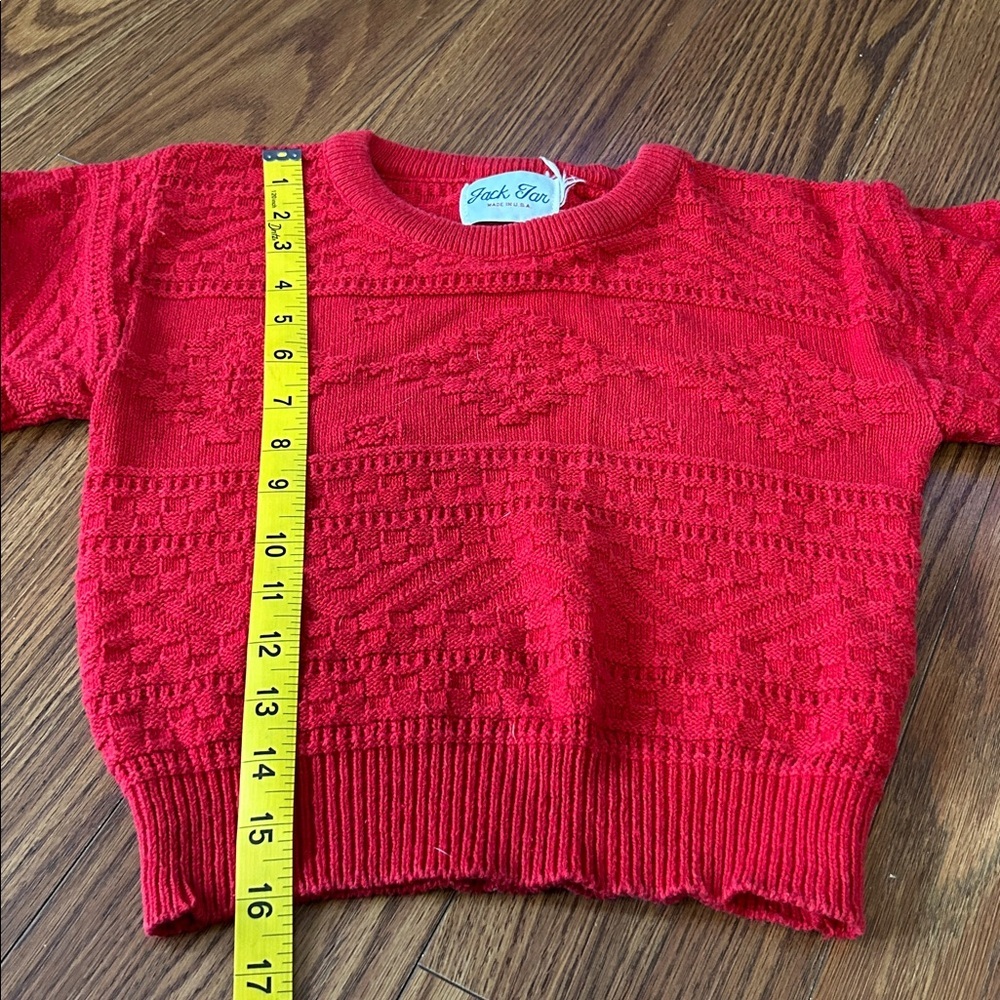 Vintage 90s Jack Tar Made In The USA Cable Knit Textured Kids Sweater Size 5/6 - Picture 6 of 6